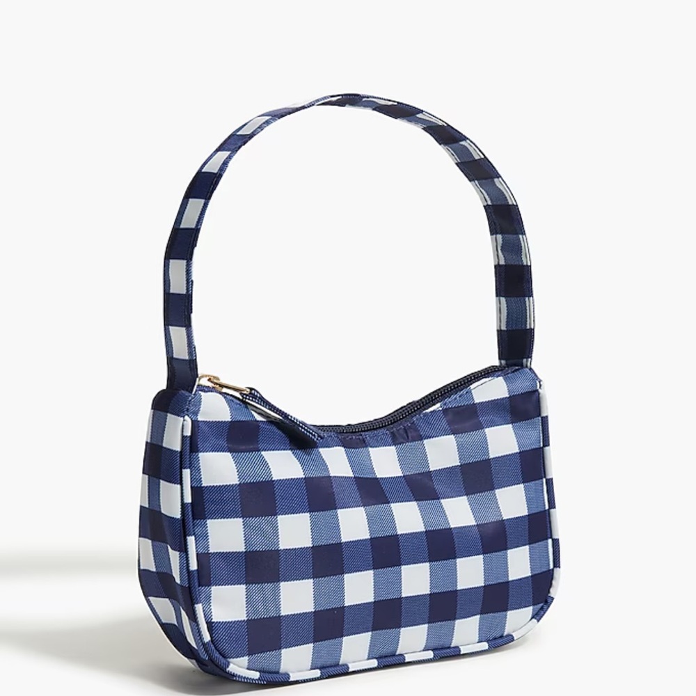 Crewcuts Blue and White Gingham Shoulder Bag